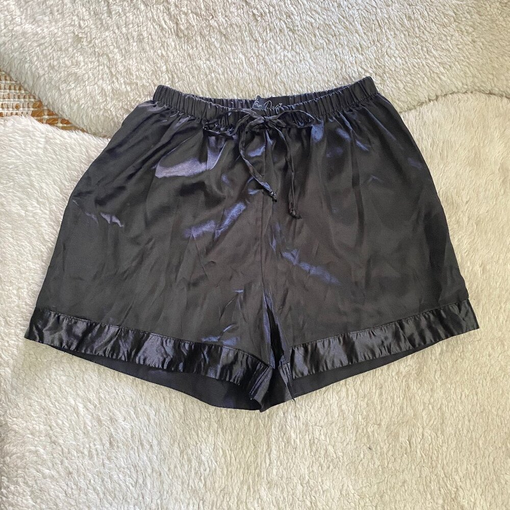 Star Dust Black Satin Pajama Shorts – Size Small